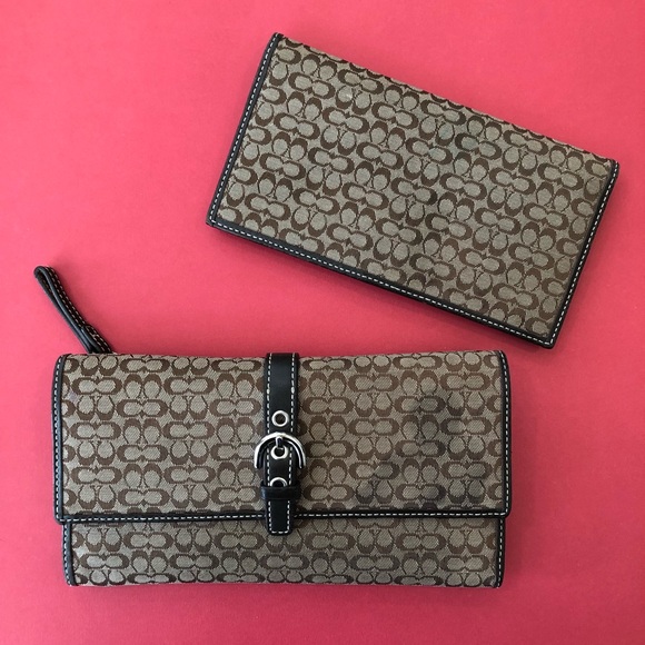 Coach Accessories - Large Coach Wallet with Checkbook Case